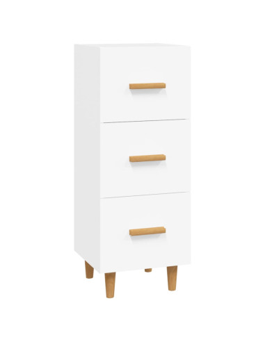 Credenza Bianca 34,5x34x90 cm in Legno Multistrato