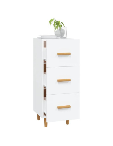 Credenza Bianca 34,5x34x90 cm in Legno Multistrato