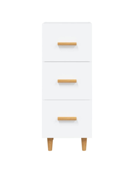 Credenza Bianca 34,5x34x90 cm in Legno Multistrato