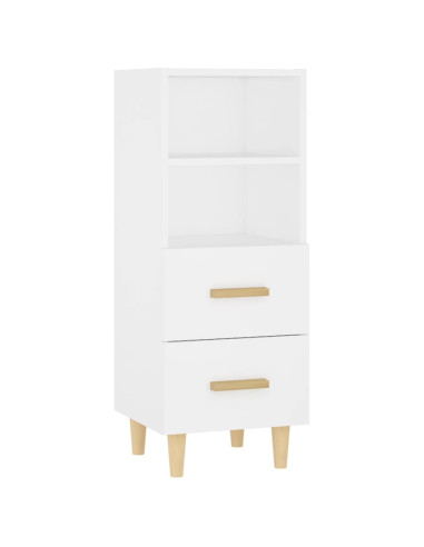Credenza Bianca 34,5x34x90 cm in Legno Multistrato