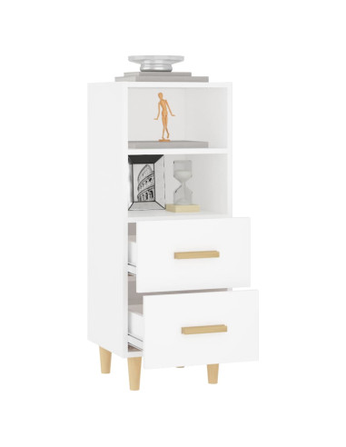 Credenza Bianca 34,5x34x90 cm in Legno Multistrato