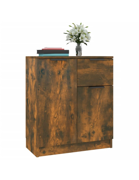 Credenza Rovere Fumo 60x30x70 cm in Legno Multistrato