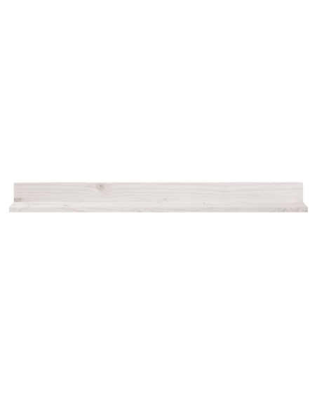 Mensole da Parete 2 pz Bianco 110x11x9cm Legno Massello di Pino