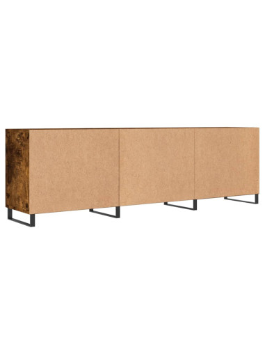 Mobile Porta TV Rovere Fumo 150x30x50 cm in Legno Multistrato