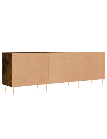 Mobile Porta TV Rovere Fumo 150x30x50 cm in Legno Multistrato