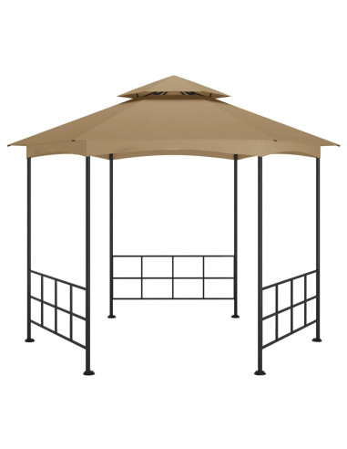 Gazebo con Pareti Laterali 3,1x2,7 m Tortora