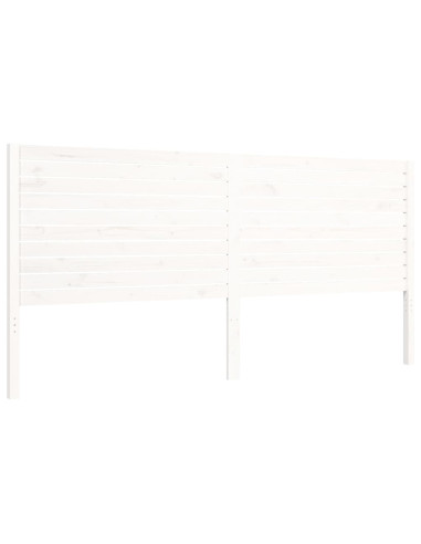 Giroletto Testiera Bianco Super King Size in Legno Massello