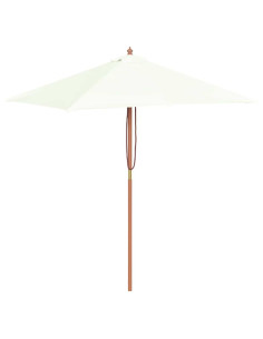 Ombrellone da Esterni con Palo in Legno 150x200 cm Sabbia