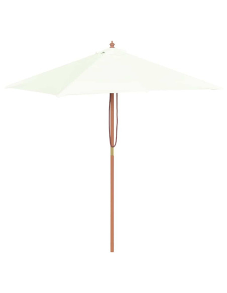 Ombrellone da Esterni con Palo in Legno 150x200 cm Sabbia