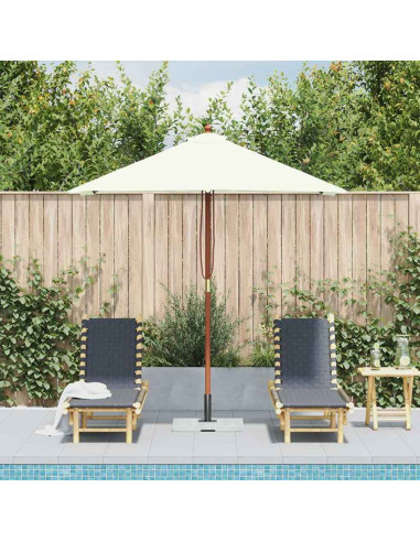 Ombrellone da Esterni con Palo in Legno 150x200 cm Sabbia