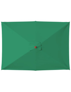 Ombrellone da Esterni con Palo in Legno 150x200 cm Verde 2