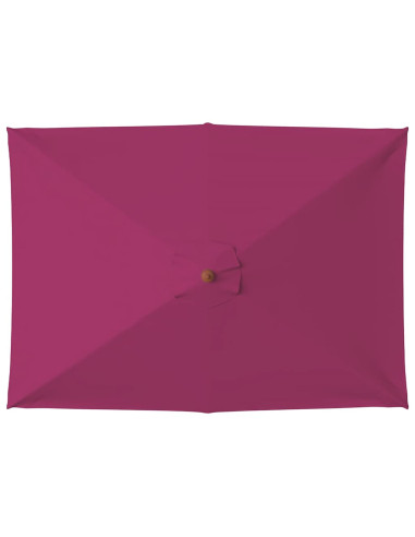 Ombrellone da Esterni con Palo in Legno 150x200 cm Rosso Bordò