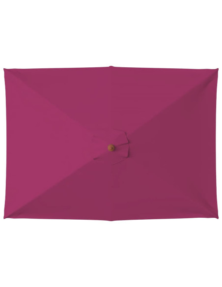Ombrellone da Esterni con Palo in Legno 150x200 cm Rosso Bordò
