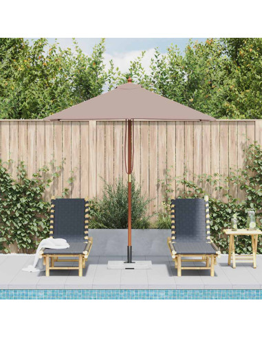 Ombrellone da Esterni con Palo in Legno 150x200 cm Grigio Talpa
