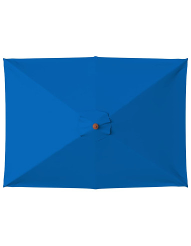Ombrellone da Esterni con Palo in Legno 150x200 cm Blu