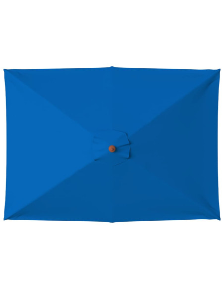Ombrellone da Esterni con Palo in Legno 150x200 cm Blu