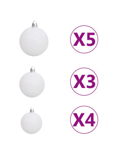 Albero di Natale Preilluminato con Palline Verde 65 cm 2