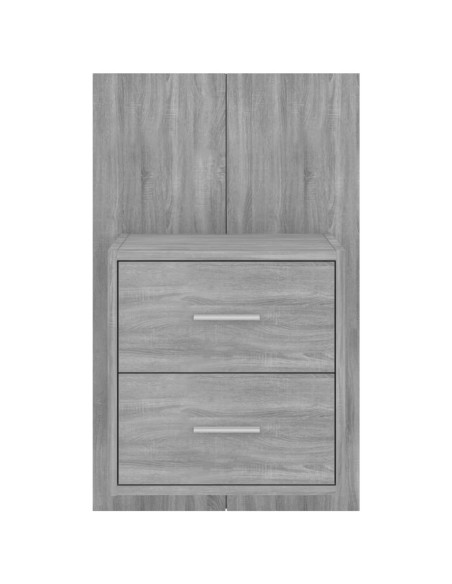 Comodini a Muro 2 pz Grigio Sonoma