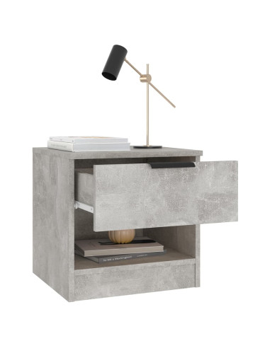 Comodini 2pz Grigio Cemento in Legno Multistrato