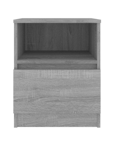 Comodino Grigio Sonoma 40x40x50 cm in Legno Multistrato
