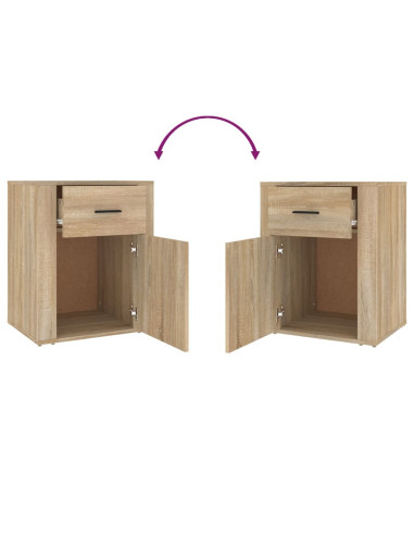 Comodino Rovere Sonoma 50x36x60 cm in Legno Multistrato