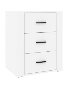 Comodino Bianco 50x36x60 cm in Legno Ingegnerizzato