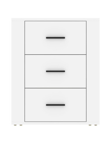 Comodino Bianco 50x36x60 cm in Legno Ingegnerizzato