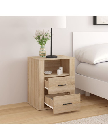 Comodino Rovere Sonoma 50x36x60 cm in Legno Multistrato