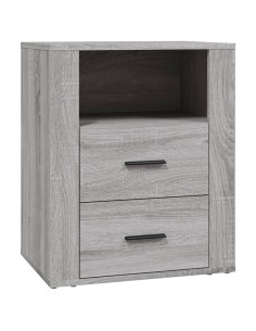 Comodino Grigio Sonoma 50x36x60 cm in Legno Multistrato