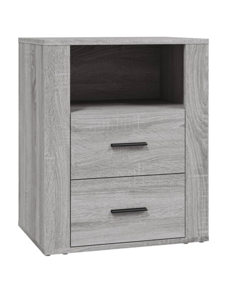Comodino Grigio Sonoma 50x36x60 cm in Legno Multistrato