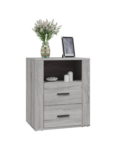 Comodino Grigio Sonoma 50x36x60 cm in Legno Multistrato