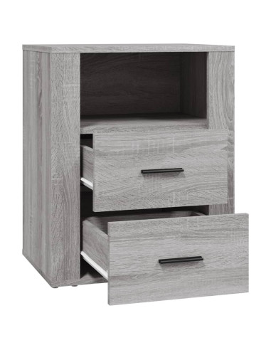 Comodino Grigio Sonoma 50x36x60 cm in Legno Multistrato