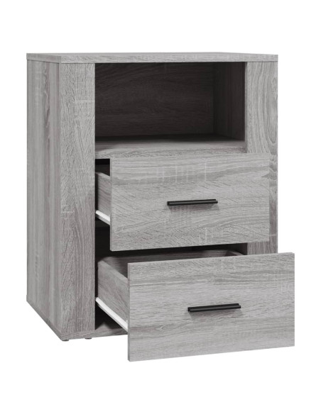 Comodino Grigio Sonoma 50x36x60 cm in Legno Multistrato