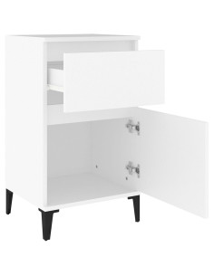 Comodino Bianco 40x35x70 cm 2