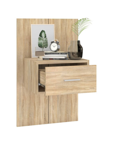 Comodini a Muro 2 pz Rovere Sonoma