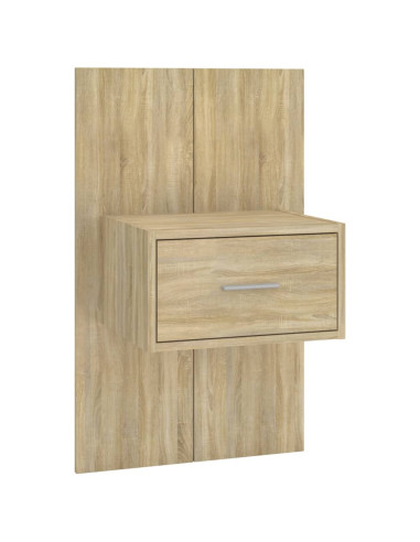 Comodini a Muro 2 pz Rovere Sonoma