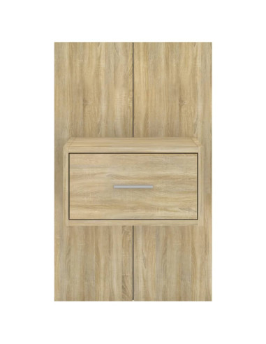 Comodini a Muro 2 pz Rovere Sonoma