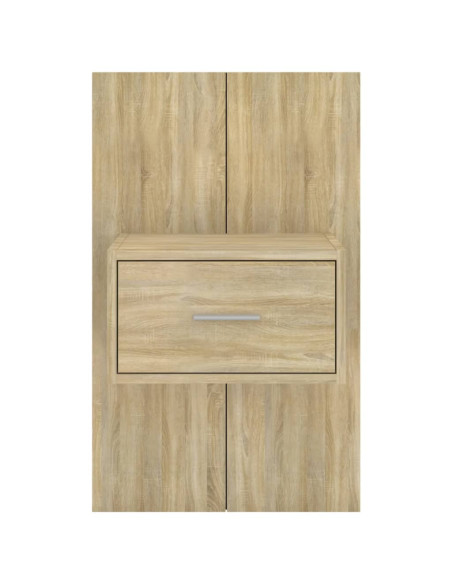 Comodini a Muro 2 pz Rovere Sonoma
