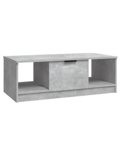 Tavolino Salotto Grigio Cemento 102x50x36 cm Legno Multistrato