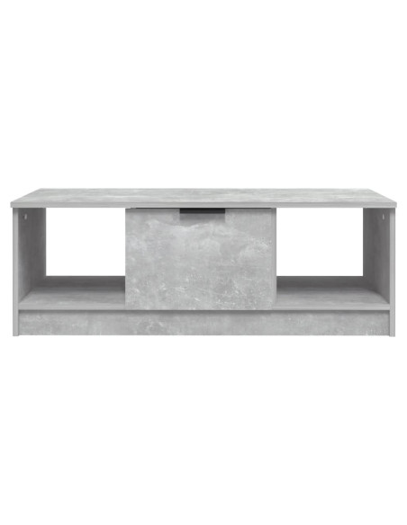 Tavolino Salotto Grigio Cemento 102x50x36 cm Legno Multistrato