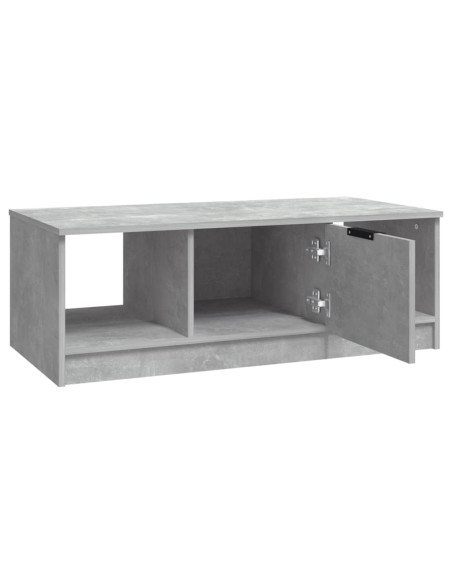 Tavolino Salotto Grigio Cemento 102x50x36 cm Legno Multistrato
