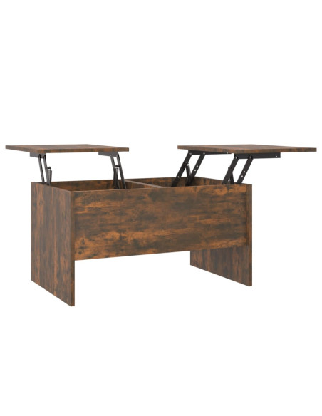 Tavolino da Salotto Rovere Fumo 80x50x42,5 cm Legno Multistrato