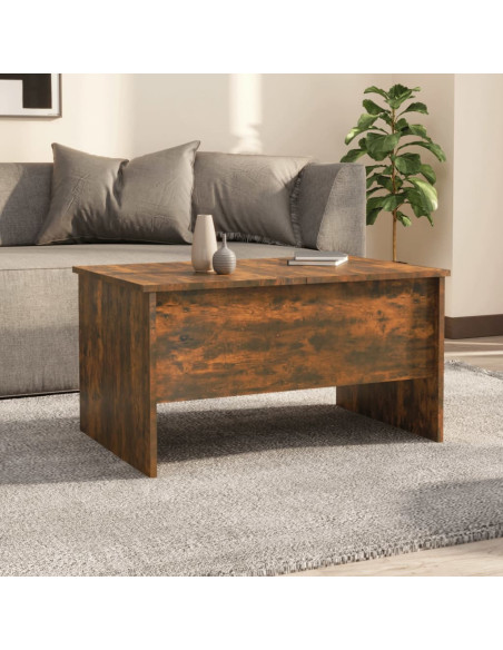 Tavolino da Salotto Rovere Fumo 80x50x42,5 cm Legno Multistrato
