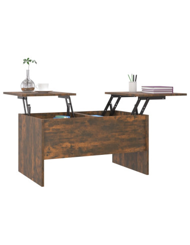 Tavolino da Salotto Rovere Fumo 80x50x42,5 cm Legno Multistrato
