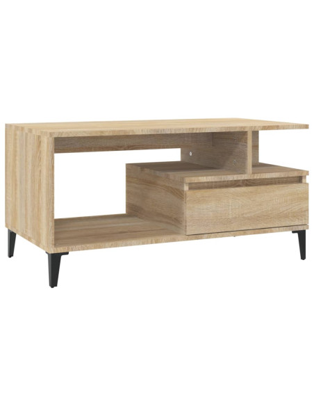Tavolino da Salotto Rovere Sonoma 90x49x45 cm Legno Multistrato