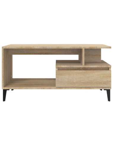 Tavolino da Salotto Rovere Sonoma 90x49x45 cm Legno Multistrato