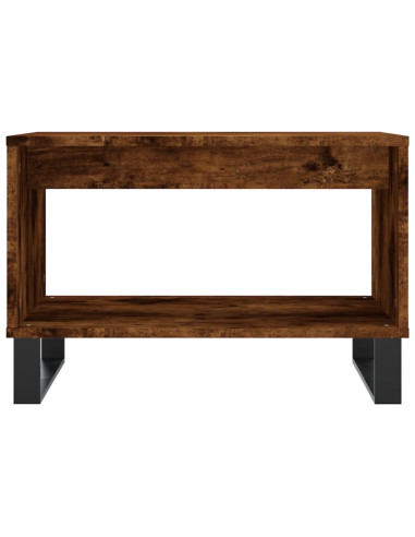 Tavolino da Salotto Rovere Fumo 60x50x40 cm Legno Multistrato