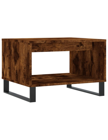 Tavolino da Salotto Rovere Fumo 60x50x40 cm Legno Multistrato