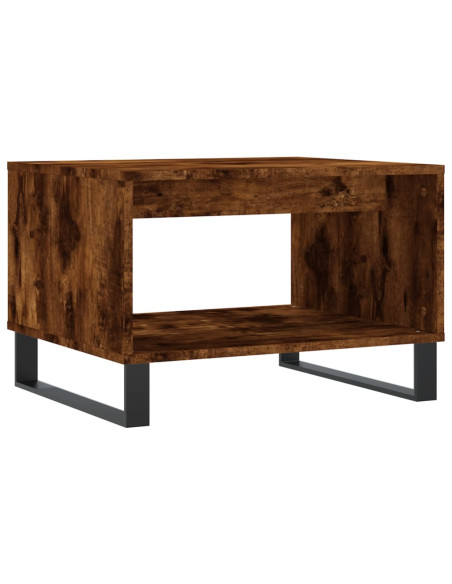 Tavolino da Salotto Rovere Fumo 60x50x40 cm Legno Multistrato