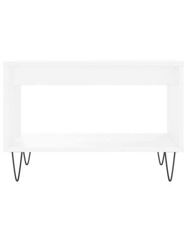 Tavolino da Salotto Bianco 60x50x40 cm in Legno Multistrato